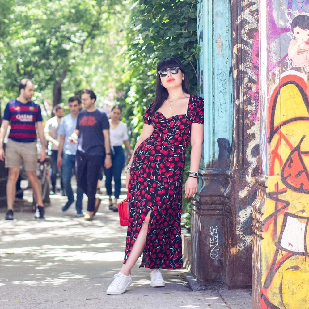 Reformation Lacey Dress in Cherry Pattern